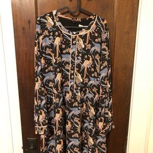 LOFT Dress with Button Front